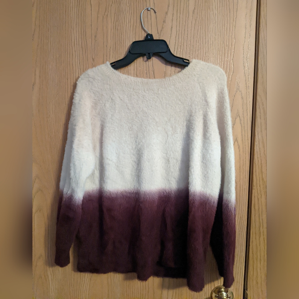 Fuzzy ombre sweater from Evereve